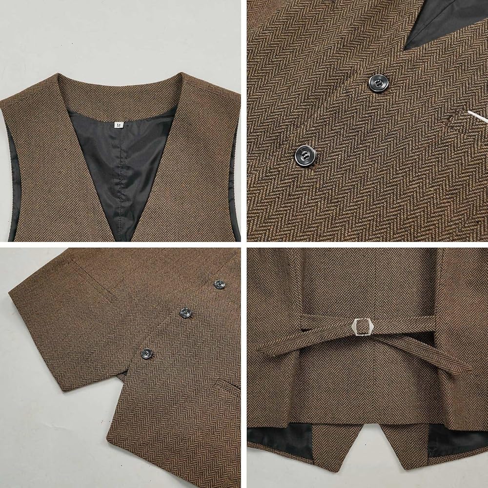 洋書 VINTAGE MENSWEAR Men's 4 Piece 1920s Suit One Button Vintage Suit,Jacket Vest